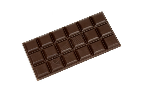白色背景上孤立的黑色巧克力图片