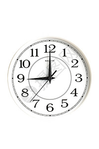 白色时钟显示9o孤立时钟紧急的高清图片素材