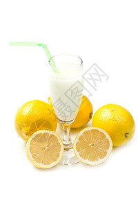 白色背景的柠檬糖背景图片