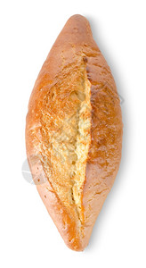 白色背景上孤立的新鲜长面包图片