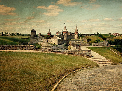 旧城堡的回溯风格照片图片