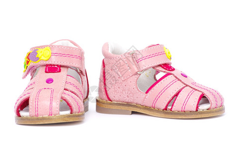 粉红儿童凉鞋图片