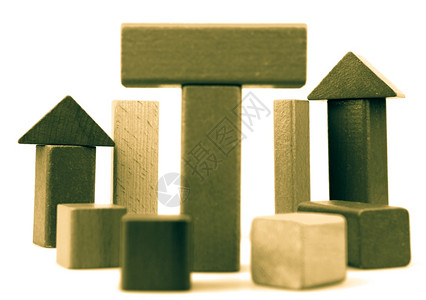 木制建筑块图片