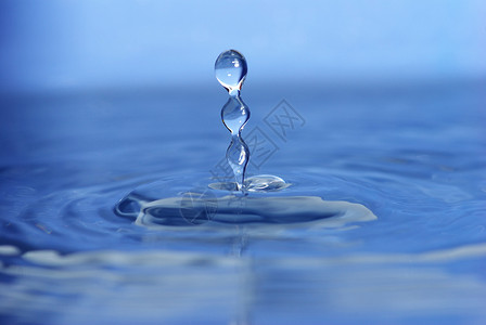 圆形透明水滴向下降图片