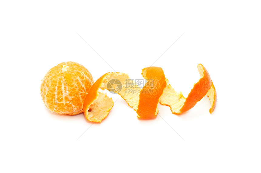白色背景上孤立的橘色图片