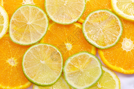 混合切片柑橘水果背景图片