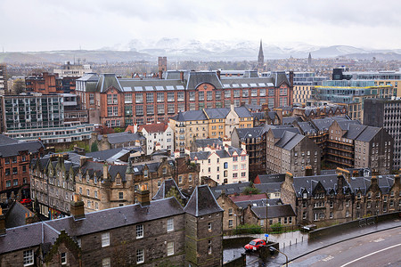 英国苏格兰的爱丁堡天线建筑城市景观图片