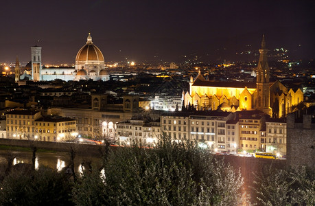 意大利黄昏时的佛罗伦萨或消防城景图片