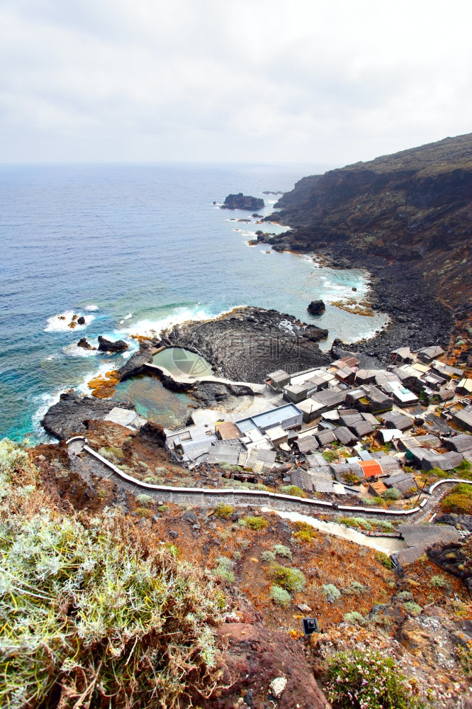 沿海小村庄加那利群岛ElHierro图片