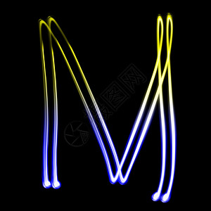 M由光亮多彩字母创建图片