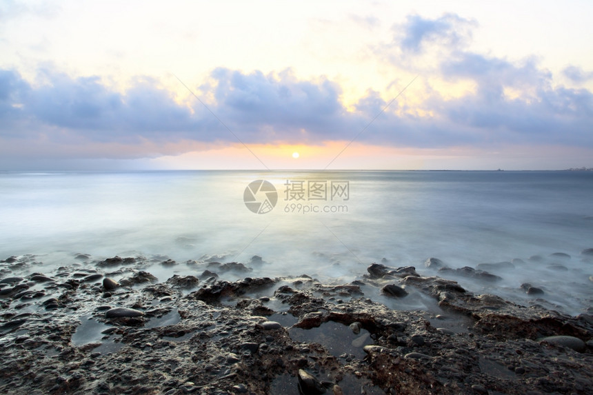 日落在海面上特纳里夫图片