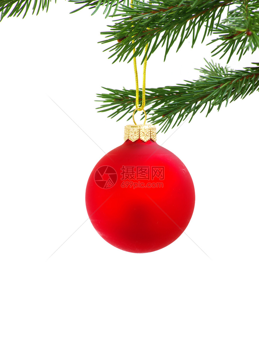 在白背景上孤立的圣诞球xAxA图片