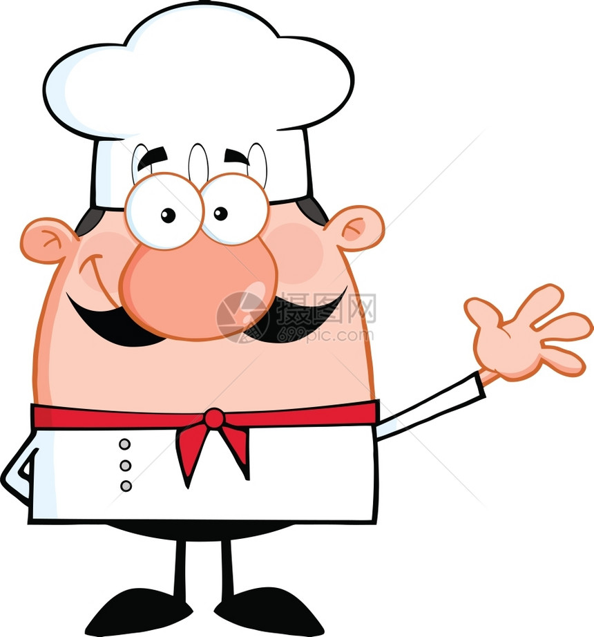 可爱的小厨师卡通字符图片