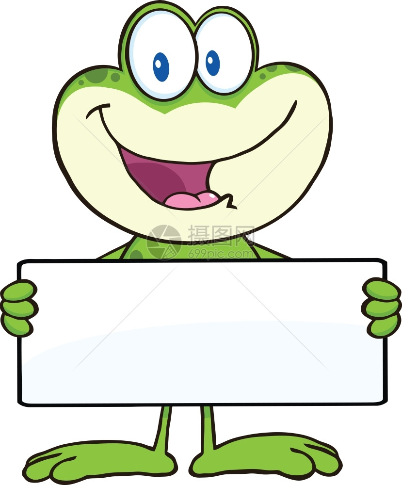 卡通可爱绿色青蛙图片