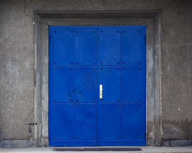 金属蓝色门背景图片