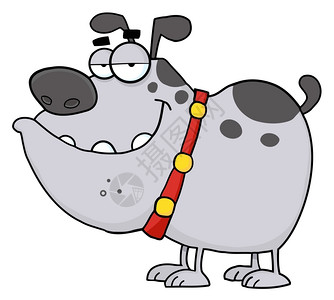 灰色狗卡通字符图片
