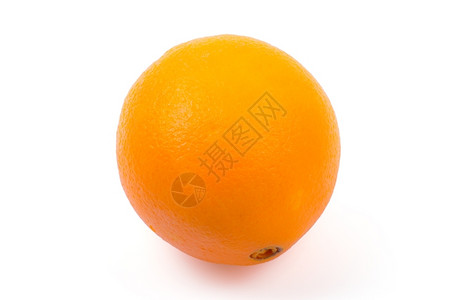 白背景上孤立的橙色特写镜头高清图片素材