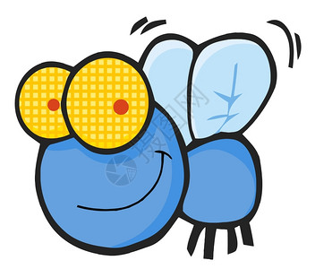 小昆虫Fly卡通字符插画