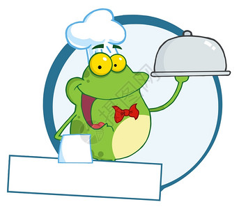 班霍夫大街佛罗里夫普拉特班纳的青蛙厨师插画