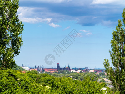 城市景色波兰老城镇欧洲的DanzigGdask旅游和观光图片