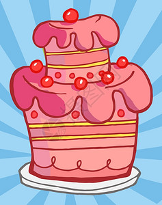 粉红蛋糕说明背景图片