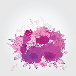 手绘水彩装饰花卉背景图片