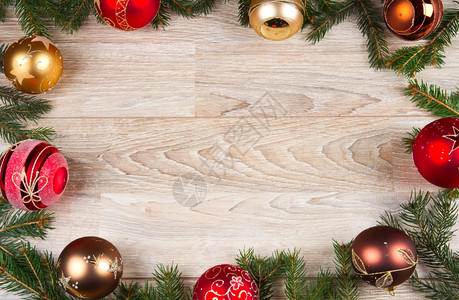 白木的圣诞节装饰背景图片