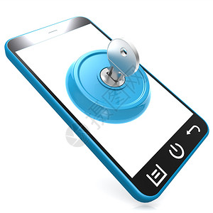 锁手机蓝键在智能手机图像上的蓝键高空显示艺术作品可用于任何图形设计蓝键在智能手机上显示蓝键背景