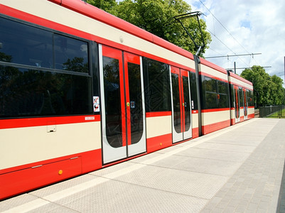 波兰格但斯克的街头汽车TramTram图片