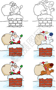 圣诞快乐老人和熊从香尼肠中蒸发图片