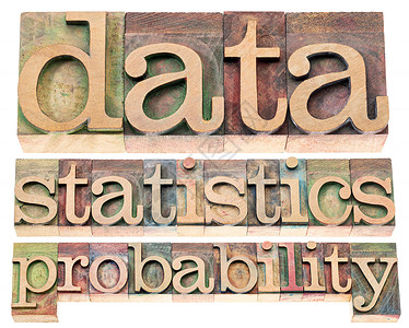 数据统计和概率单词背景图片