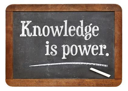 知识就是力量古老的黑板上激励词图片