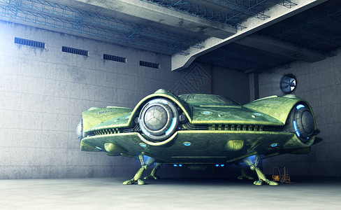 UFO在机库里图片