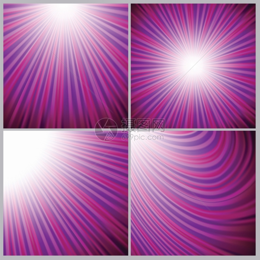 以抽象粉红色射线反向圆形的多彩插图图片