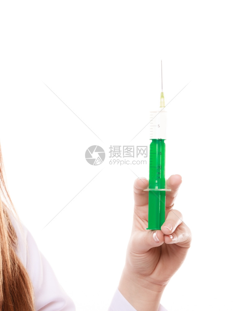 女医生手里的毒液医生想用白线注射医疗设备图片