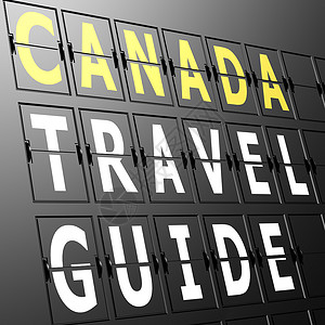 加拿大航空加拿大机场旅行指南牌背景