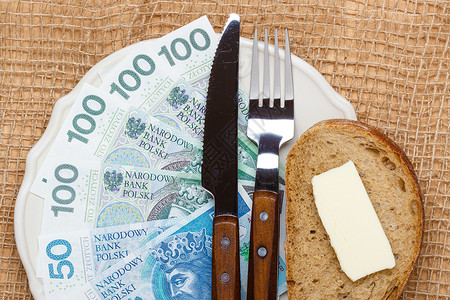 生活费用食品价格预算概念图片