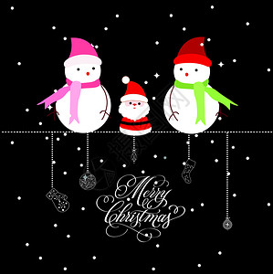 圣诞快乐与克劳斯和雪人图片