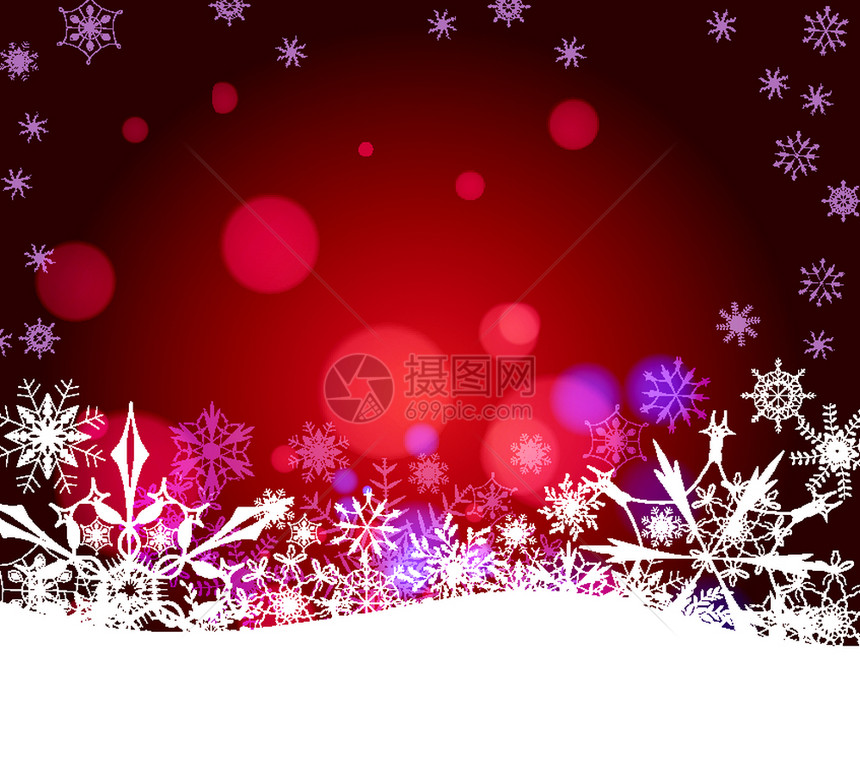 圣诞节抽象雪花背景图片