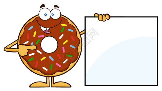 巧克力甜圈卡通字符图片