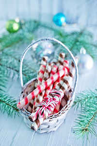 圣诞糖果礼物树枝和图片