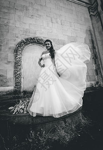 旧城堡的新娘揭开面纱照片图片