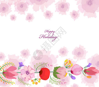 水彩风格花卉背景图片
