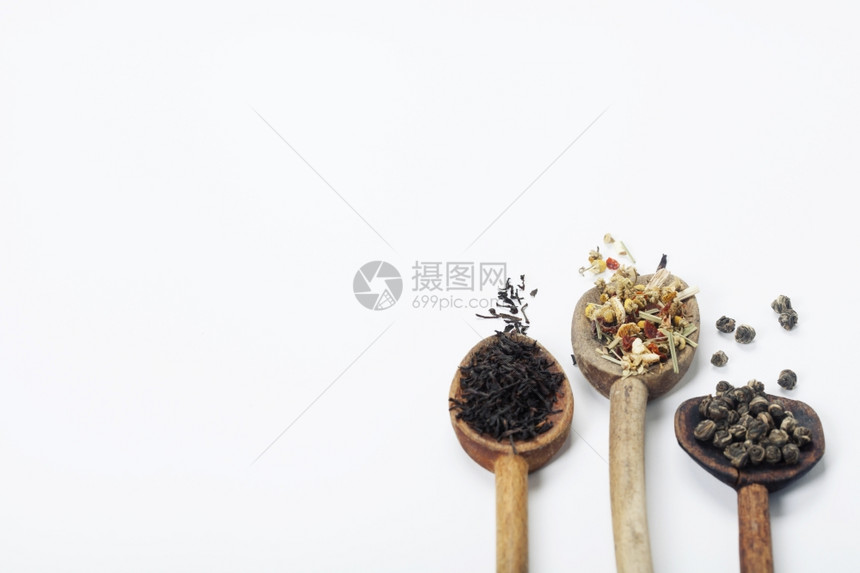 白底茶薄荷姜汁和柠檬图片