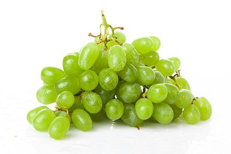 一群成熟而多汁的绿葡萄背景图片