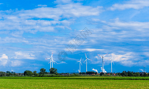 风力涡轮机用于发电的风车图片