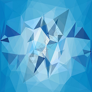 蓝水复边背景三角模式背景图片