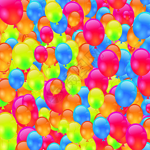 一组多彩气球模式图片