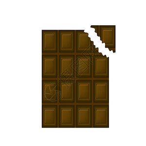 巧克力酒吧白色背景孤立的巧克力酒吧图片
