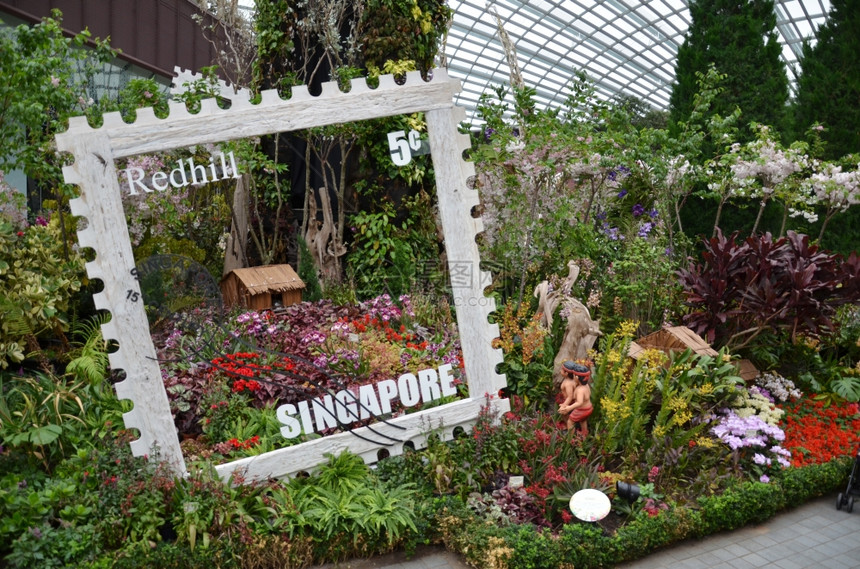 SINGAPORESEP72015年9月7日新加坡湾边花园朵景象新加坡湾边花园景象覆盖10公顷开垦土地图片